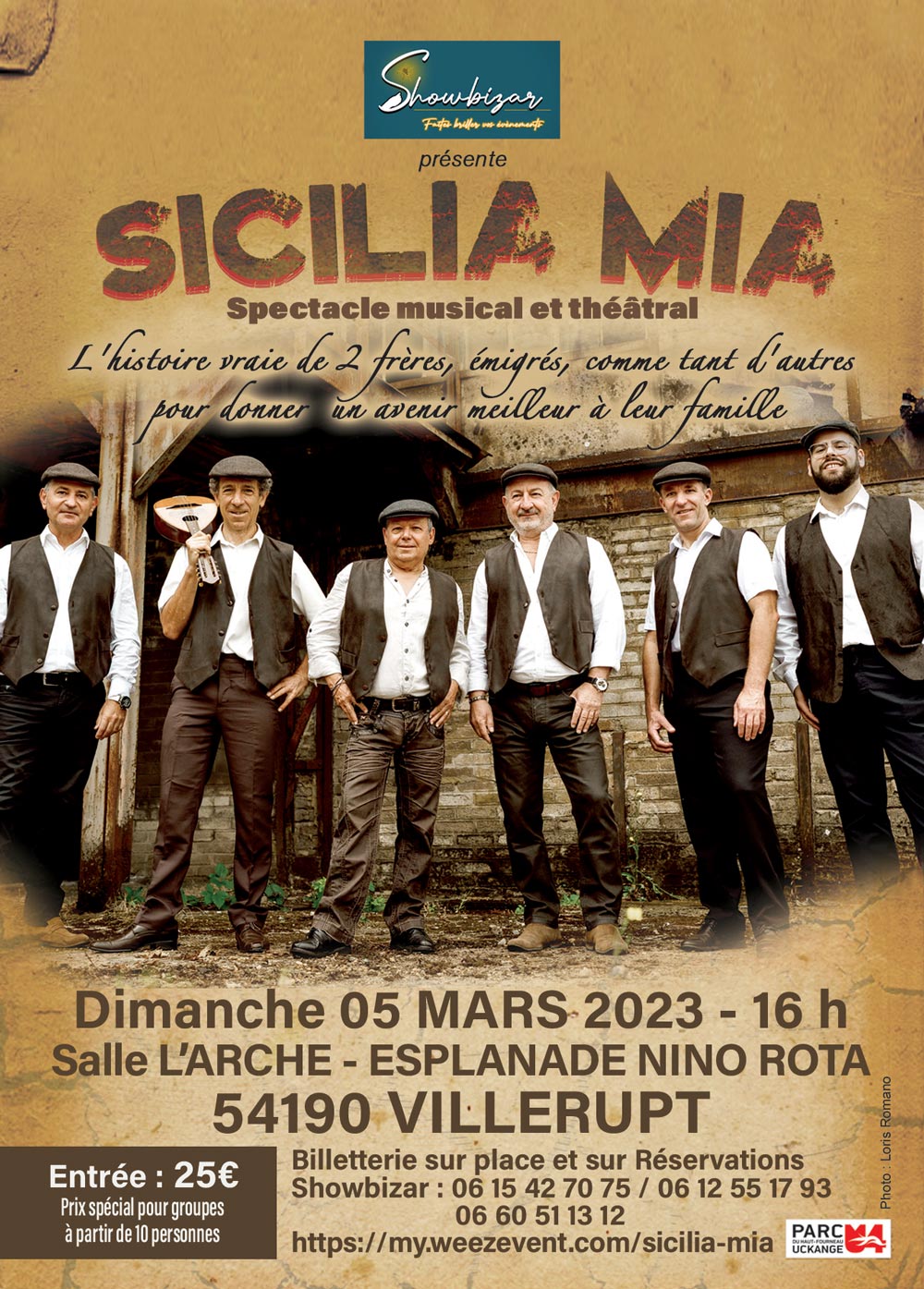 Spectacle Musical Théâtral Sicilia Mia dimanche 05 mars 2023 16h00 Villerupt